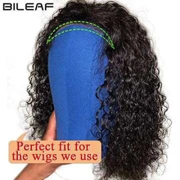 Bileaf 22 Inch Canvas Block Head Mannequin Wig Head With Stand Pink Styling Mannequin Block Head Set Display Mannequin Head with Mount Holes(Rosy Head)