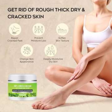 Vebuni Urea Cream 42% Foot Cream Salicylic Acid 4 Oz, Upgraded Callus Remover For Feet, Knees& Elbow...