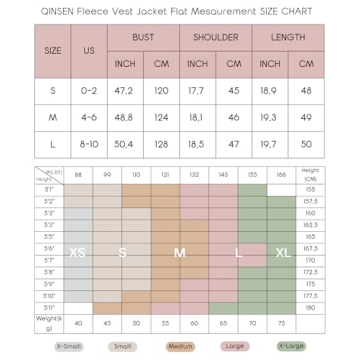 QINSEN Women's Fleece Bomber Vest Winter Warm Outwear