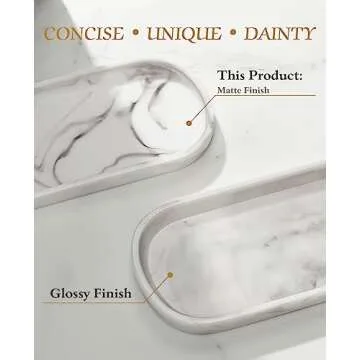 Stylish Emibele Oval Vanity Tray for Kitchen and Bath