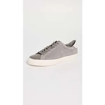 Vince Mens Fulton Lace Up Casual Sneaker in Smoke Grey Suede