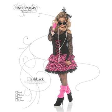 UNDERWRAPS 80's Themed Neon Costumes - 1980s Halloween Outfits for Men and Women, Hip Hop Party Punk...