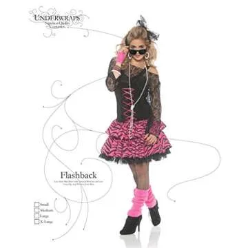 UNDERWRAPS 80's Themed Neon Costumes - 1980s Halloween Outfits for Men and Women, Hip Hop Party Punk...