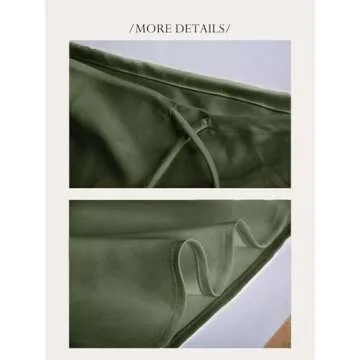 Skrtimory Womens Satin Silk Maxi Skirts Drawstring Flared Casual A-Line Long Skirt for Women Army Green