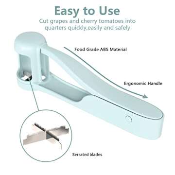 Luvan Grape Cutter for Toddlers, Grape Slicer for Baby, Grape Tomato Cherry Strawberry Cutter Tools ...
