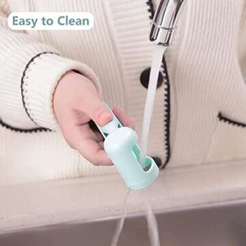 Luvan Grape Cutter for Toddlers, Grape Slicer for Baby, Grape Tomato Cherry Strawberry Cutter Tools Into 4 Pieces for Vegetable Fruit Salad, Stainless Steel Quarter Grape Slicer Kitchen Gadget