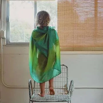 Sarah's Silks Earth Playsilks Set of 4, 100% Silk Toy for Toddlers | Montessori and Waldorf Toys, 35" Large Square Scarves for Dance, Imaginative, and Pretend Play