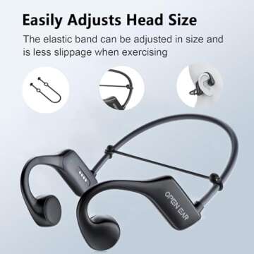 Bone Conduction Headphones, Waterproof Swimming Headphones, Open Ear Bluetooth 5.3 Headphones, Built-in MP3 32G Memory, Underwater Wireless Earphones for Swimming, Sports, Running, Cycling