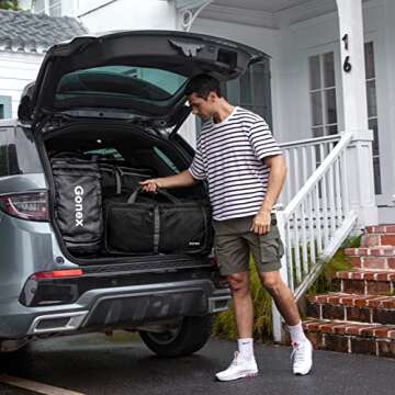 Gonex 150L Large Foldable Travel Duffle Bag with Shoes Compartment, Packable Lightweight Water Repel...