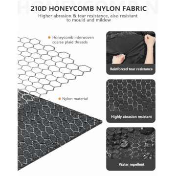 Gonex 150L Large Foldable Travel Duffle Bag with Shoes Compartment, Packable Lightweight Water Repellent Duffel Bag for Camping Gym Weekender Bag Black