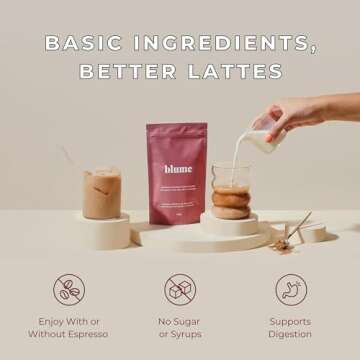 Blume Oat Milk Chai Latte - Organic Chai Source from India - Super Latte with Milk Thistle, Fennel and Ginger Root - Sugar-Free, Gluten-Free and Vegan - 30 Servings