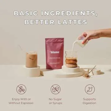 Blume Oat Milk Chai Latte - Organic Chai Source from India - Super Latte with Milk Thistle, Fennel and Ginger Root - Sugar-Free, Gluten-Free and Vegan - 30 Servings
