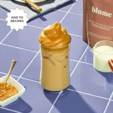 Blume Oat Milk Chai Latte - Organic Chai Source from India - Super Latte with Milk Thistle, Fennel and Ginger Root - Sugar-Free, Gluten-Free and Vegan - 30 Servings