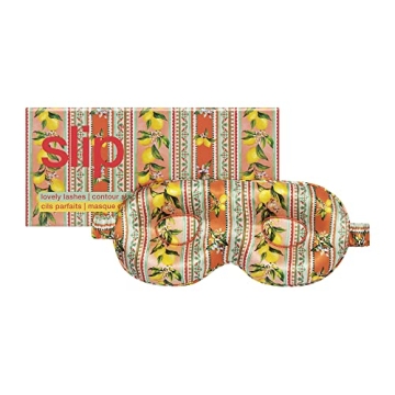 Slip Silk Lovely Lashes - Contour Sleep Mask, Portofino (One Size) - 100% Pure Mulberry 22 Momme Silk Eye Mask - Comfortable Sleeping Mask with Elastic Band + Pure Silk Filler and Internal Liner