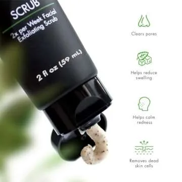 Tiege Hanley Exfoliating Face Wash for Men, 2 oz Gentle Scrub