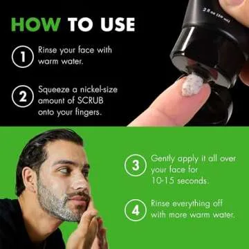 Tiege Hanley Exfoliating Face Wash for Men, 2 oz Gentle Scrub