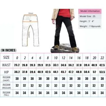 Postropaky Womens Outdoor Snow Ski Pants Waterproof Hiking Insulated Softshell Pants Snowboard Zipper Bottom Leg(Grey8S)