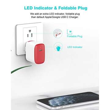 iPhone Fast Charger MFI Certified for iPhone 12, 12 Mini, 12 Pro, 12 Pro Max, 11, 11 Pro, SE, XR, Xs, X, 8, iPad Pro 12.9 Gen 2/1, iPad 8/7, iPad Air 3, iPad Mini 5, 6.6ft USB C to Lightning Cable