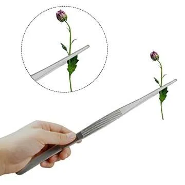 Stainless Steel 12 Inch Long Kitchen Tweezer Tongs