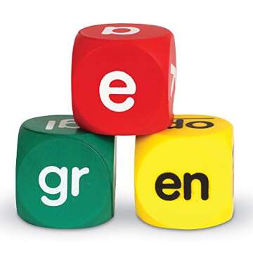 Learning Resources Phonics Cubes Class Set, Set of 18, LER0589