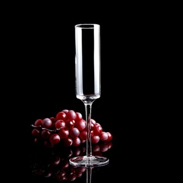 Elegant Hand Blown Wedding Champagne Flutes 4pack