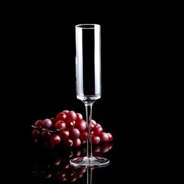 Elegant Hand Blown Wedding Champagne Flutes 4pack