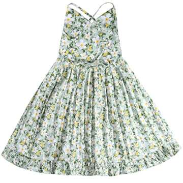 KISSOURBABY Girls Summer Floral Dress Sleeveless Princess Party Casual Holiday Dress Beach Sundress(...