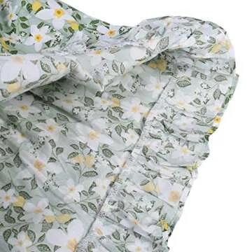 KISSOURBABY Girls Summer Floral Dress Sleeveless Princess Party Casual Holiday Dress Beach Sundress(Green Floral 140)