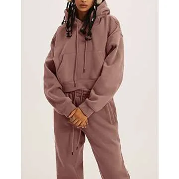 Kissonic Women's Fleece Jogger Sets for Comfort and Style