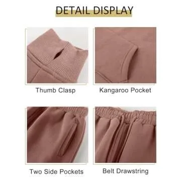 Kissonic Women's Fleece Jogger Sets for Comfort and Style