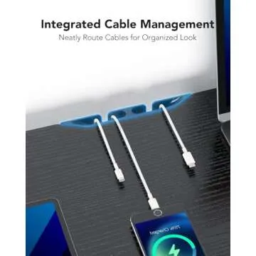 HUANUO Large Dual Monitor Stand with Drawer for Organizing