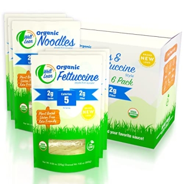 Well Lean Organic Variety Pack - Premium Shirataki Konjac Pasta - USDA Organic, 100% Plant Based, Ke...