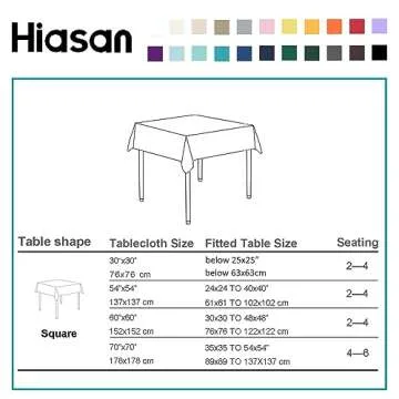 Hiasan Checkered Tablecloth - Waterproof 60x60 Inch