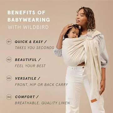 WildBird Ring Sling Baby Carrier for New Parents