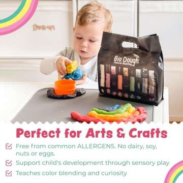 Bio DoUgh Natural Play Dough - Handmade in Australia - Scented, Non-Toxic & Reusable Modeling Dough for Kids - Food Grade Ingredients - Perfect for Creative Play, Arts & Crafts | 39.7oz (9 Colors)