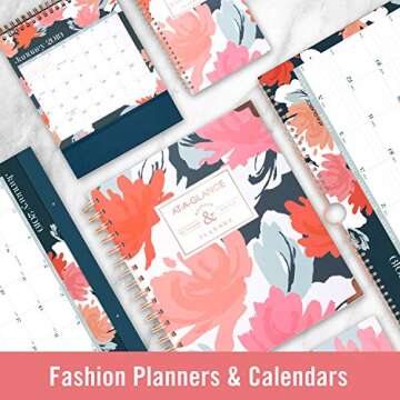 AT-A-GLANCE 2019 Desk Calendar, Desk Pad, 21-3/4" x 17", Standard, Badge Floral (D1148B-704)