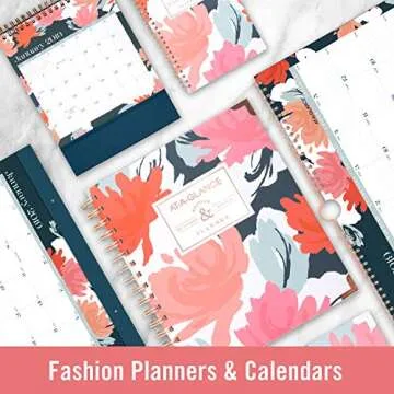 AT-A-GLANCE 2019 Desk Calendar, Desk Pad, 21-3/4" x 17", Standard, Badge Floral (D1148B-704)