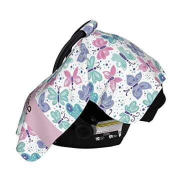 Personalized Baby Car Seat Covers for Babies with Name，Custom CarSeat Canopy Covers for Girls Boys，Nursing Breastfeeding Cover for Infant Car Seat.