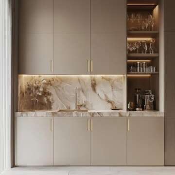 Ravinte 10 Pack Champagne Bronze Cabinet Handles - Durable & Stylish