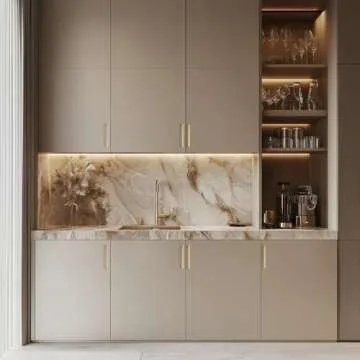 Ravinte 10 Pack Champagne Bronze Cabinet Handles - Durable & Stylish