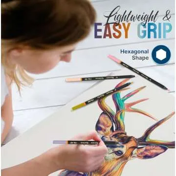 Black Widow Monarch Colored Pencils For Adult Coloring - 48 Coloring Pencils With Smooth Pigments - Best Color Pencil Set For Adult Coloring Books And Drawing.