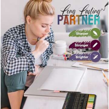 Black Widow Monarch Colored Pencils For Adult Coloring - 48 Coloring Pencils With Smooth Pigments - Best Color Pencil Set For Adult Coloring Books And Drawing.