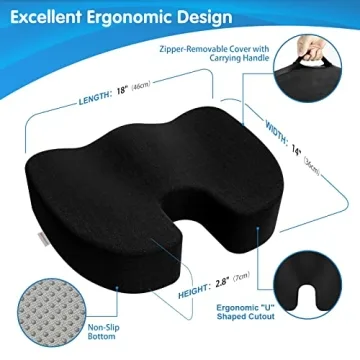 Bomdaia Memory Foam Seat Cushion for Ultimate Comfort