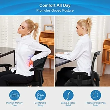 Bomdaia Memory Foam Seat Cushion for Ultimate Comfort