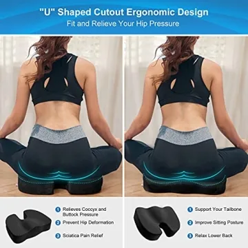 Bomdaia Memory Foam Seat Cushion for Ultimate Comfort
