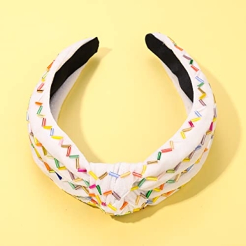 Rainbow Sprinkle Knotted Headbands for Women and Girls