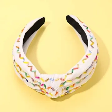 Rainbow Sprinkle Knotted Headbands for Women and Girls