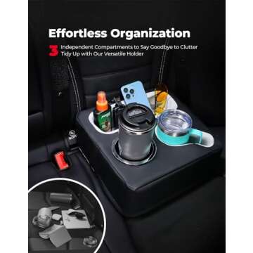 KEMIMOTO Car Back Seat Organizer, Couch Tray, Bed Tray, Boat Tray, Bedroom Tray Holds Drinks, Snacks, Remote