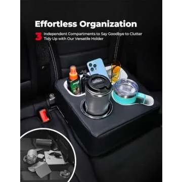 KEMIMOTO Car Back Seat Organizer, Couch Tray, Bed Tray, Boat Tray, Bedroom Tray Holds Drinks, Snacks, Remote