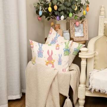 AACORS Easter Pillow Covers Set of 2 for Spring Decor